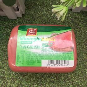 【批发】双汇猪肉午餐肉方腿香肠 方火腿肠 一箱12个一个400克