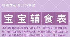 宝宝添加辅食表