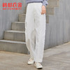 韩都衣舍裤子女宽松直筒2021春装新款女装高腰白色休闲长裤RE7508 商品缩略图3