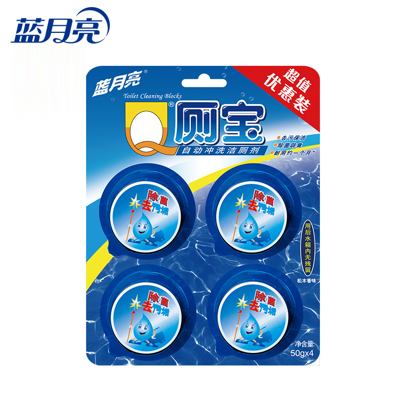 蓝月亮Q厕宝50g*4块 （松木清香）