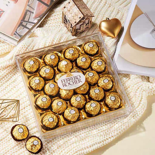 【年货】意大利费列罗金莎巧克力24粒 金球榛果威化巧克力新春贺年版 商品图0