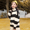 【韩版女童一体绒高领针织毛衣】加绒加厚条纹新款2020毛衣秋冬打底衫 商品缩略图2