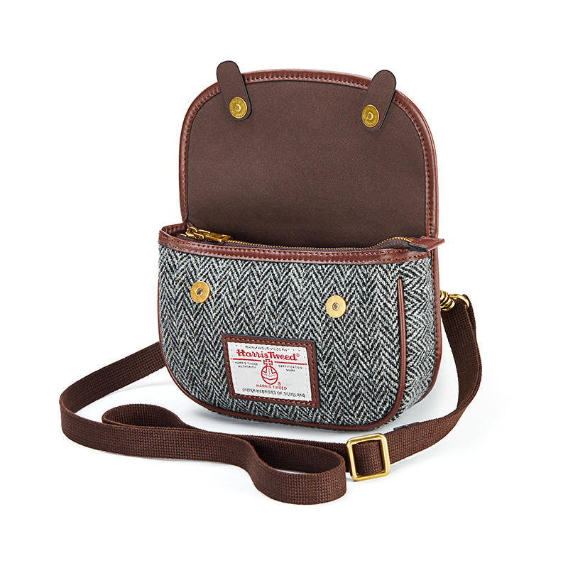 harris salome粗花呢格英伦复古单肩包