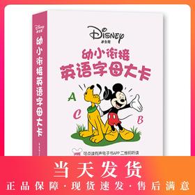 迪士尼幼小衔接英语字母大卡 英语字母卡片 26个大小写 全套 英文 儿童小学生一年级幼儿园大班小班大小写教具拼音文具 自然拼读