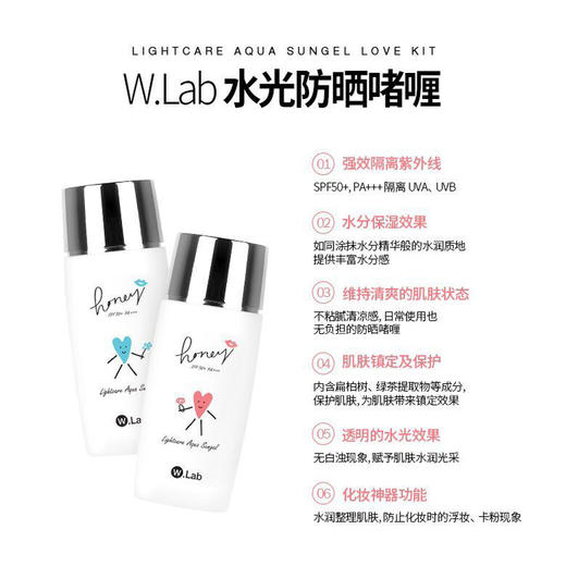 韩国W.Lab/wlab大福留水光防晒乳液隔离防晒霜SPF50+限量版 经典款. 商品图2