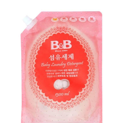 【2袋装】韩国保宁bb婴儿洗衣液1300ml 香草味 商品图3