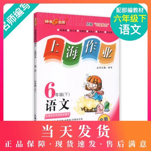 钟书金牌上海作业 部编版语文 6年级/六年级下第二学期下册上海地区教辅书正版辅导书小学教辅读物课外资料书课后练习讲解提高 商品图0