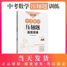 周计划中考数学压轴题高效训练 函数 附详解答案和解题思路 初中初三中考数学初中数学知识大全 华东理工大学出版社