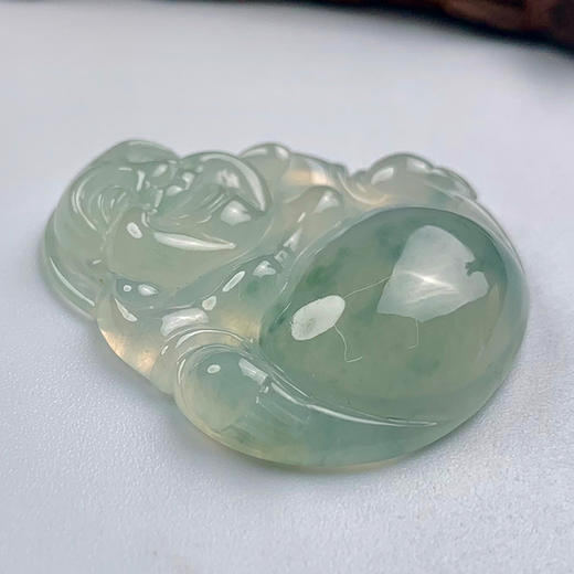 派瑞翡翠 翡翠佛 糯冰种 飘蓝花 商品图3