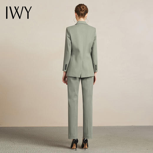 IWY/橄榄绿商务英伦风职业装西服西装套装裤女修身百搭工作服204026C1+P6 商品图3