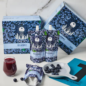 野生蓝莓原汁冰野森林果浆无添果汁饮料300ml *6袋蓝莓汁整箱包邮