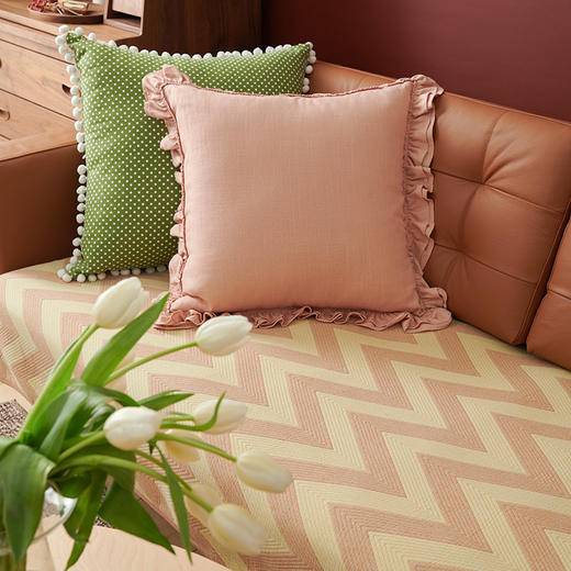 拼色沙发巾双面防滑全盖北欧盖巾垫罩纯棉四季通用美式盖布轻奢布艺 商品图1