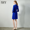 IWY/蓝色修身连衣裙套裙女职业商务通勤Q03 商品缩略图3