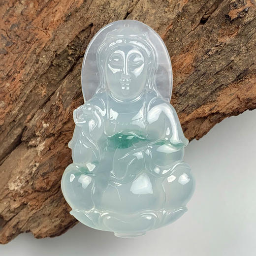 派瑞翡翠 翡翠观音 糯种 飘绿花 商品图2