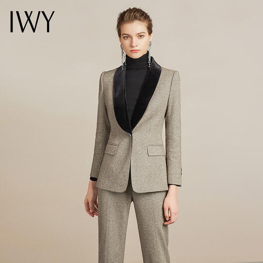 IWY/商务正装女总裁职业西服套装女时尚修身显瘦气质名媛204024C1P1 商品图2