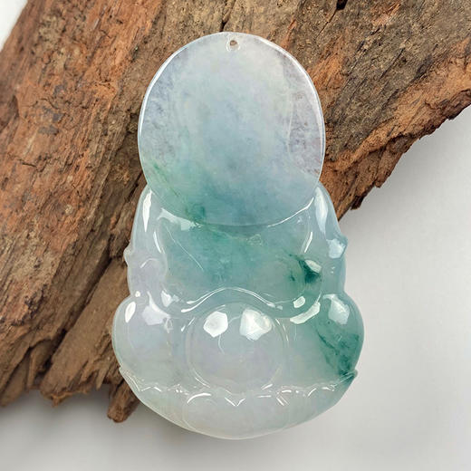 派瑞翡翠 翡翠观音 糯种 飘蓝花 商品图1