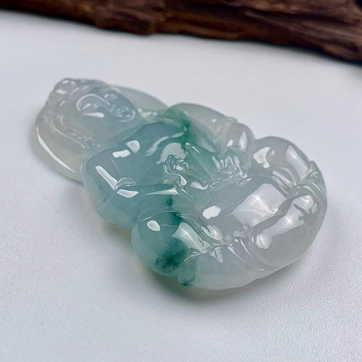 派瑞翡翠 翡翠观音 糯种 飘蓝花 商品图3