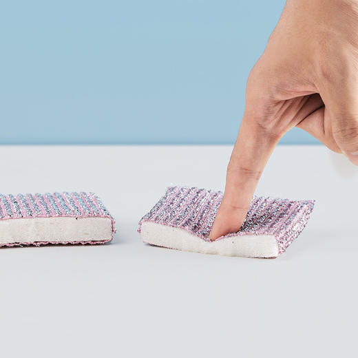 【茶花】 彩条百洁布（3+1片装） 商品图2