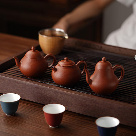 梨皮朱泥三绝紫砂壶，典藏级梨皮朱泥老料，复刻清代三大高手名壶，大师监制 商品图2