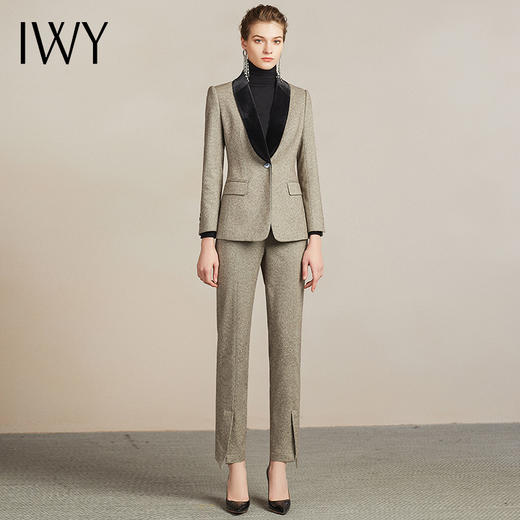 IWY/商务正装女总裁职业西服套装女时尚修身显瘦气质名媛204024C1P1 商品图0