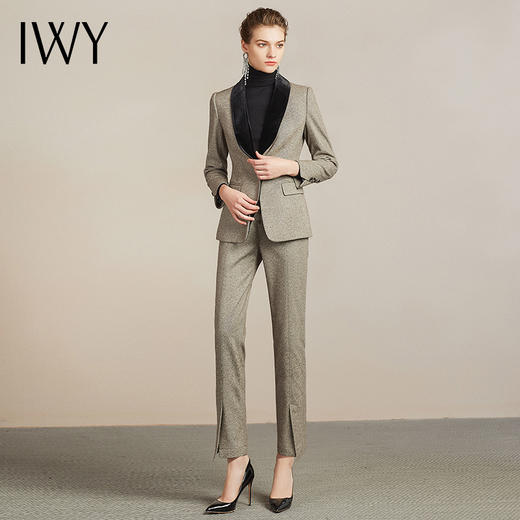 IWY/商务正装女总裁职业西服套装女时尚修身显瘦气质名媛204024C1P1 商品图4