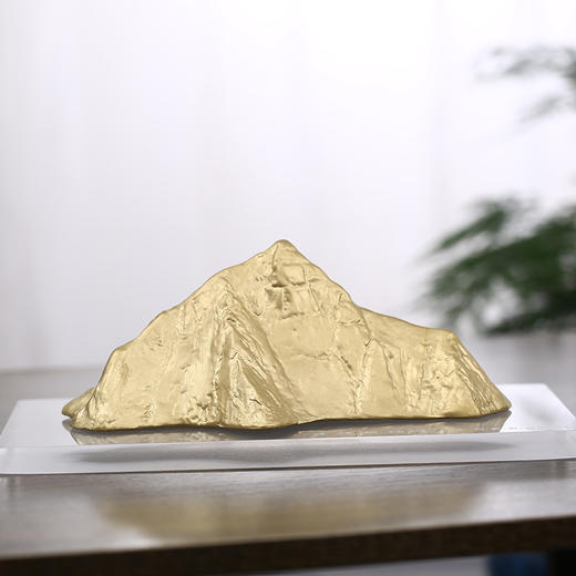 景德镇 青白釉瓷器 珠穆朗玛峰(60周年版)摆件工艺品 雪山 银山 金山