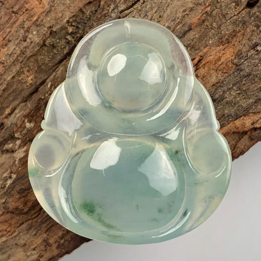 派瑞翡翠 翡翠佛 糯冰种 飘蓝花 商品图1