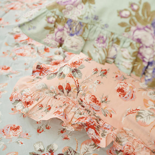 法式玫瑰花边枕单人助眠舒适家用高枕亲肤柔软棉麻护颈枕 商品图3