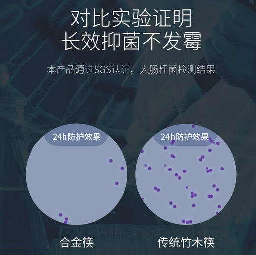 【不发霉不生锈，拒绝病从口入】五色筷子日式合金筷家庭分餐筷彩色耐高温不变形易清洗人手一双樱花指甲筷尖头防滑合金筷子家用分人公筷个性家用套装筷子 商品图6