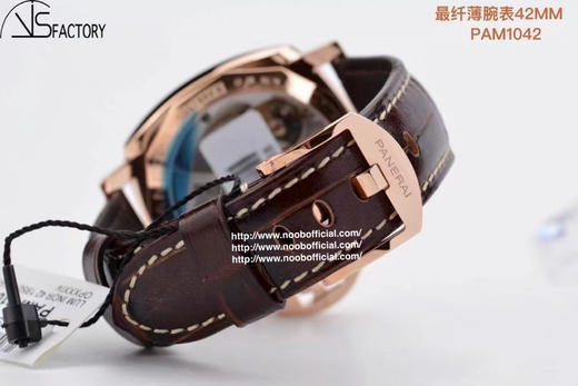 VS新品：沛纳海 Luminor Due 小红金 42MM 纤薄PAM 1042 这是沛呐海薄的款～ 贴紧手腕不厚重，冬天佩戴非常适合～圣诞送礼小红金 男女都可佩戴哦～ 商品图7