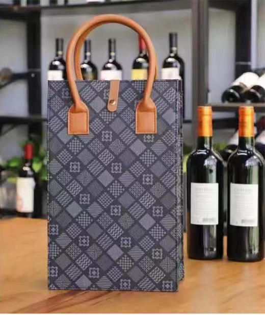 高档红酒葡萄酒折叠包装袋礼袋皮袋 商品图1