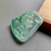 冰种绿色巧雕翡翠梅花鹿牌 商品缩略图0