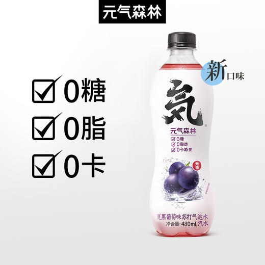 元气森林夏黑葡萄味气泡水480ml(T) 商品图4