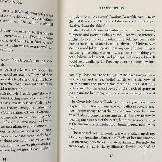 【中商原版】凯特·阿特金森: 抄写（间谍小说）英文原版 Transcription Kate Atkinson Black Swan Books 商品图5