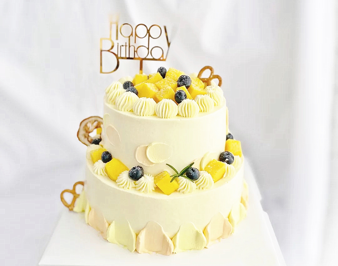 芒果时光｜双层鲜果蛋糕