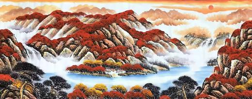 纯手绘山水画水墨国画装饰画无框包邮可定制 商品图0