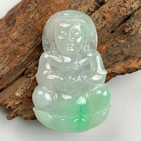 派瑞翡翠 翡翠观音 糯种 飘绿花