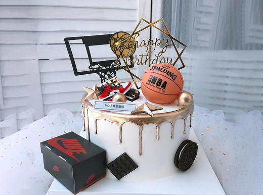 【男神】篮球男孩创意时尚生日蛋糕 商品图0