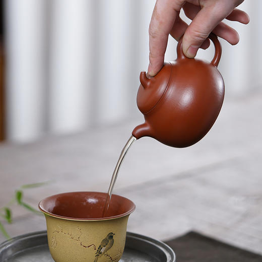 【茄段】 180cc 煤窑皱皮朱泥 商品图1