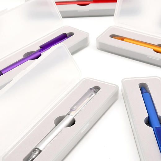 文采TUBE黑色中性笔 /无色透明小PP盒装/0.5/K1001学生用办公用品签字笔 商品图3