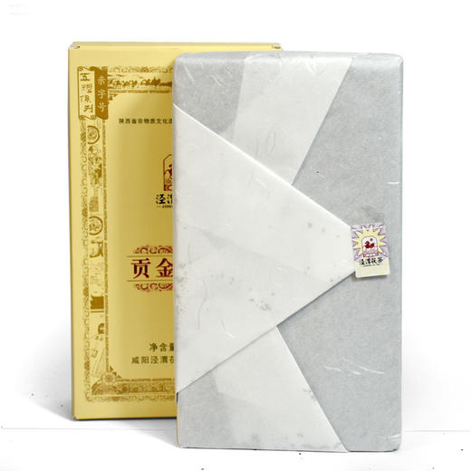 泾渭茯茶 贡金 黑茶大砖1公斤 有金花 最新年份 商品图3