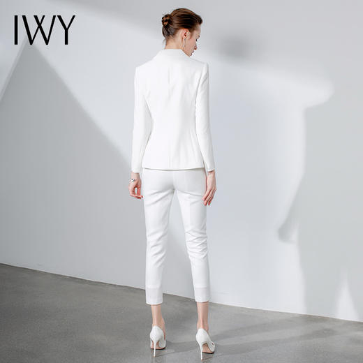IWY/白色职业装套装女时尚简约气质名媛通勤商务正装西装C475 P1150 S1150 商品图4