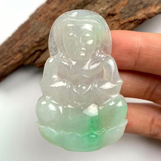 派瑞翡翠 翡翠观音 糯种 飘绿花 商品图2