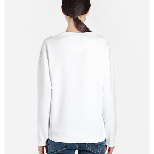 BURBERRY 巴宝莉 女士棉质战马印花圆领长袖卫衣 白色 8004802 A1464 商品图3