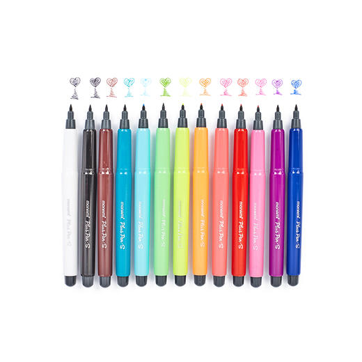 慕那美纤维彩色水性笔儿童学生手绘画笔涂色填色04031 商品图0