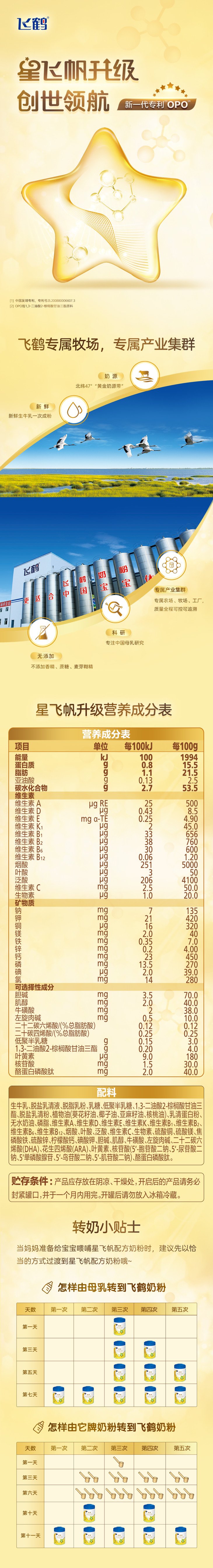 6罐加送同品300g飞鹤星飞帆卓睿较大婴儿2段配方奶粉