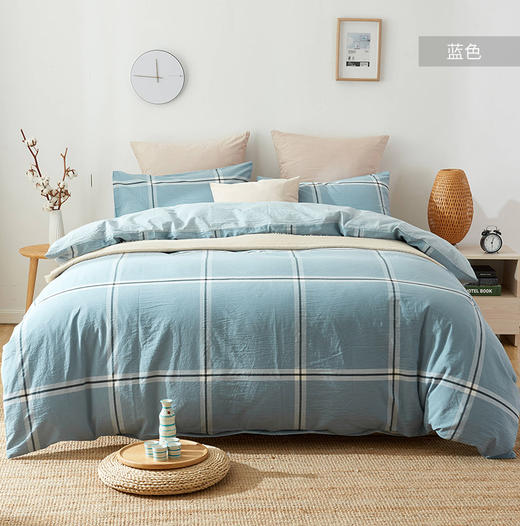 【适用1.2m床】开学季床品三件套纯棉床品 多款可选 床单/床笠+枕套+被套  无印良品 商品图10