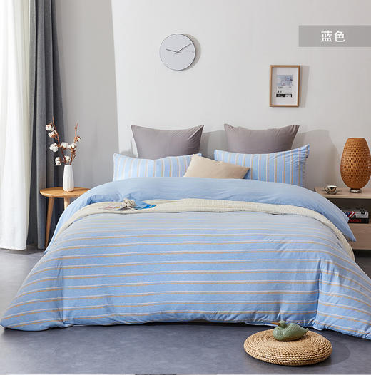 【适用1.2m床】开学季床品三件套纯棉床品 多款可选 床单/床笠+枕套+被套  无印良品 商品图6