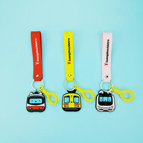 一、二、三号线卡通车头软胶钥匙扣