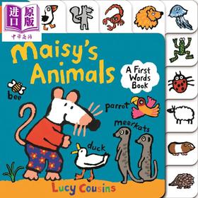 【中商原版】Maisy's Animals: A First Words Book US小鼠波波异形书：动物单词书美版 低幼亲子启蒙绘本 纸板书 英文原版